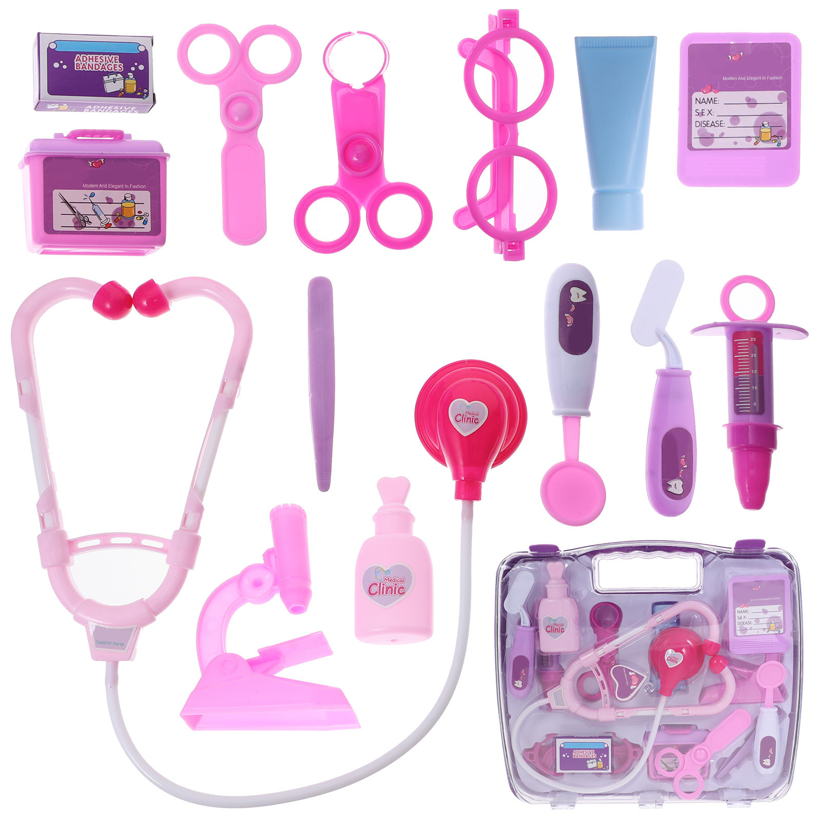 Kids Education Help - 14Pcs Doctor Kit Set Nurse Pretend