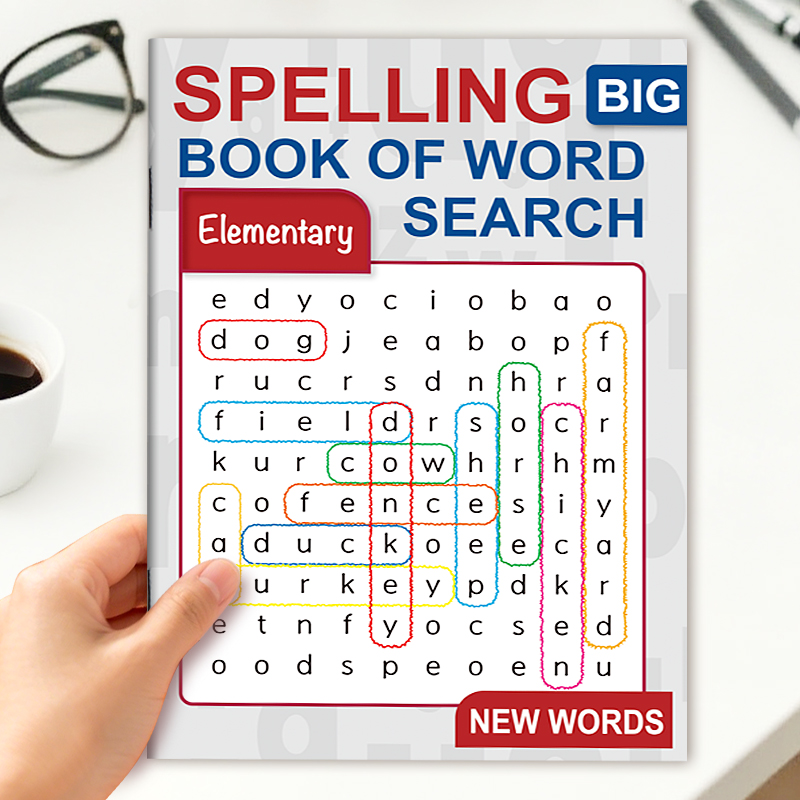 Kids Education Help - Elementary Big Word Search Spelling Book,Fun