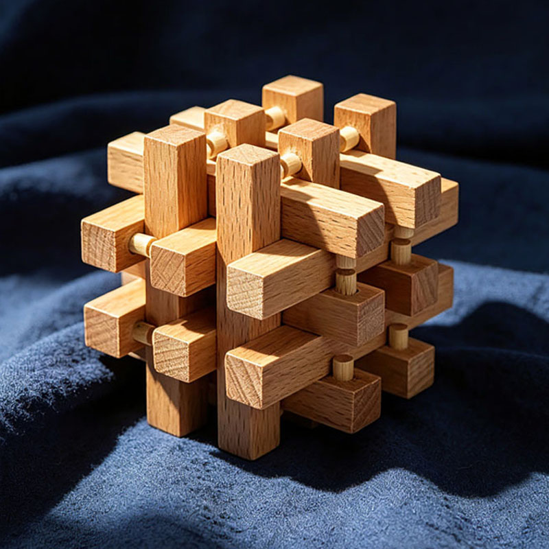 Game Educational For Kids Free - Luban Lock Eighteen LuoHan Wooden IQ