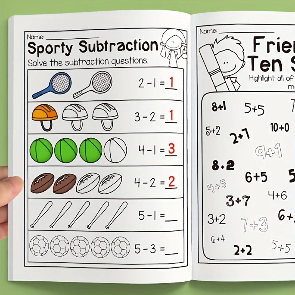 Kids Education Worksheet - Addition Subtraction Worksheets Puzzle Games Math