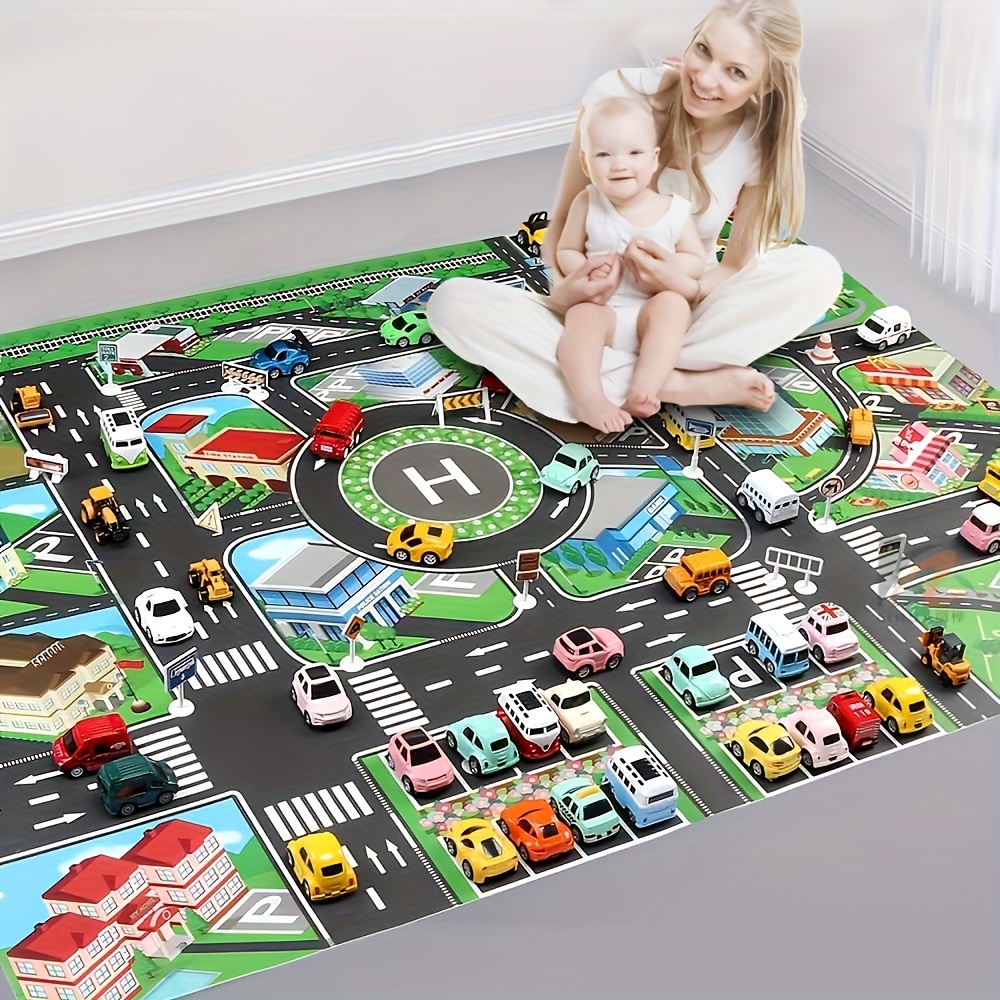 Game Educational For Kids Free - 1pc, City Traffic Play Mat, Large