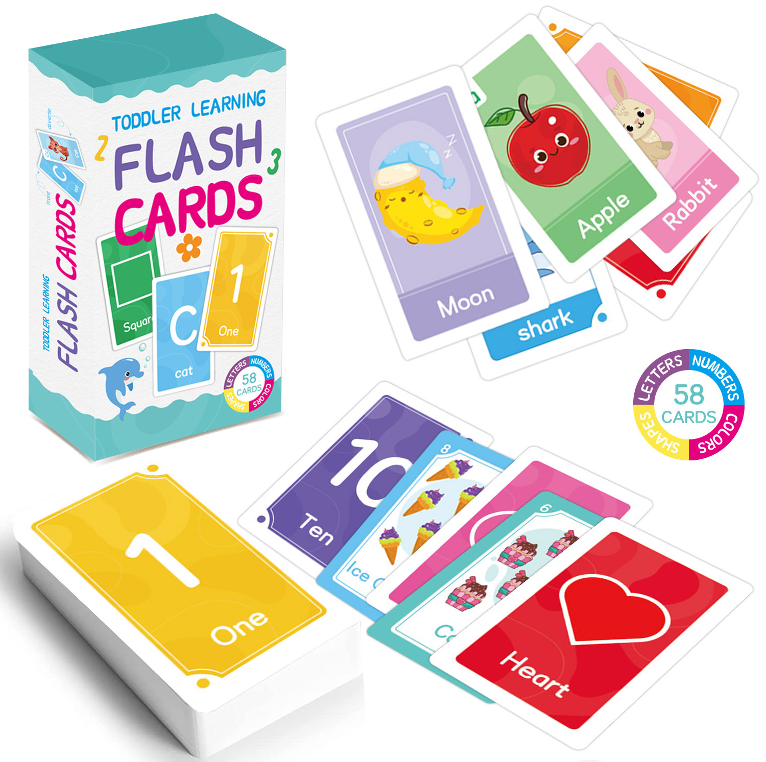 58 Pcs ABC Alphabet Flashcards - огляд і ціна Game Educational For Kids Free