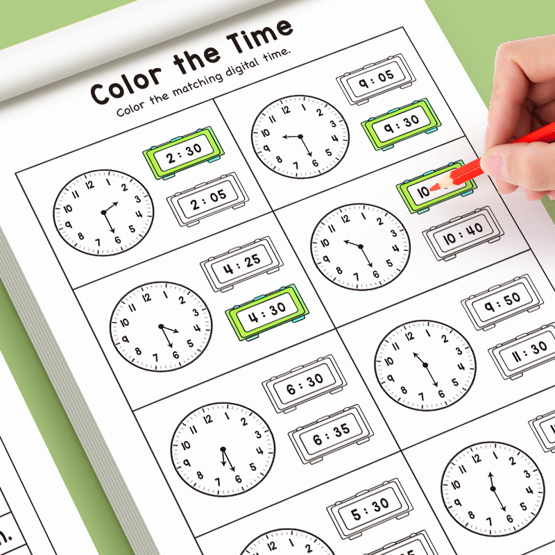 Kids Telling Time Educational  - огляд і ціна Kids Education Worksheet