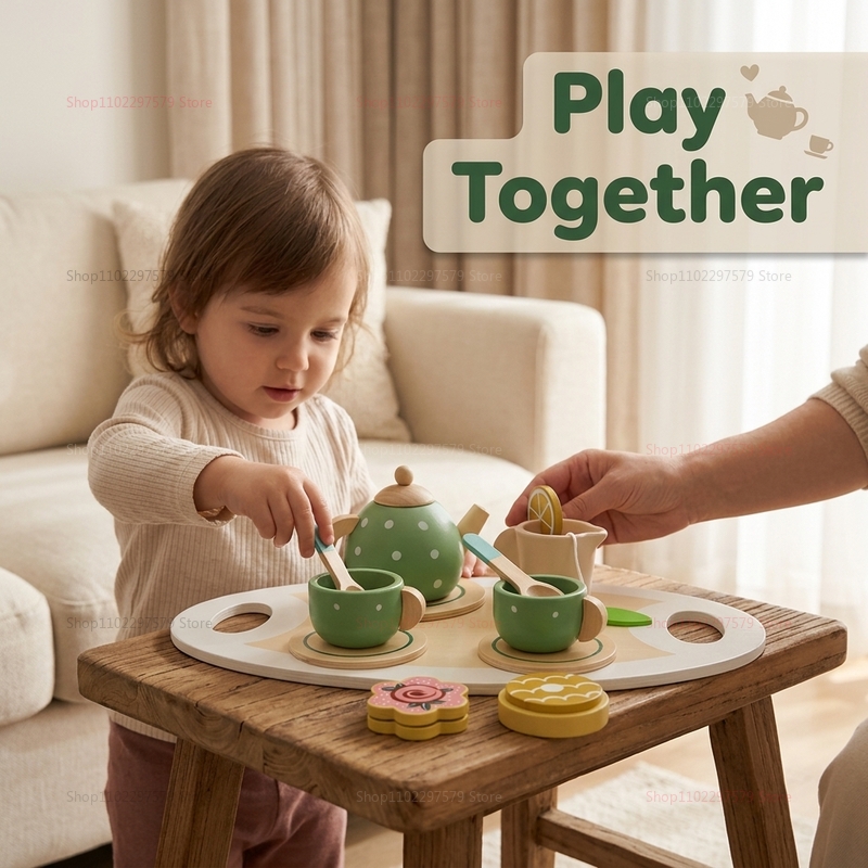 Kids Wooden Afternoon Tea Set  - огляд і ціна Kids Education Help