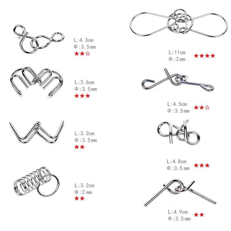 8PCS/Set Metal Montessori Wire - огляд і ціна Game Educational For Kids Free